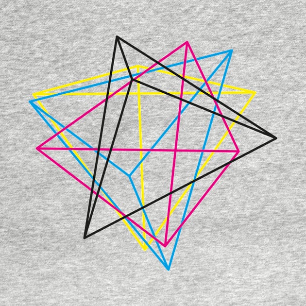 Tetrahedron CMYK colors by TONYSTUFF